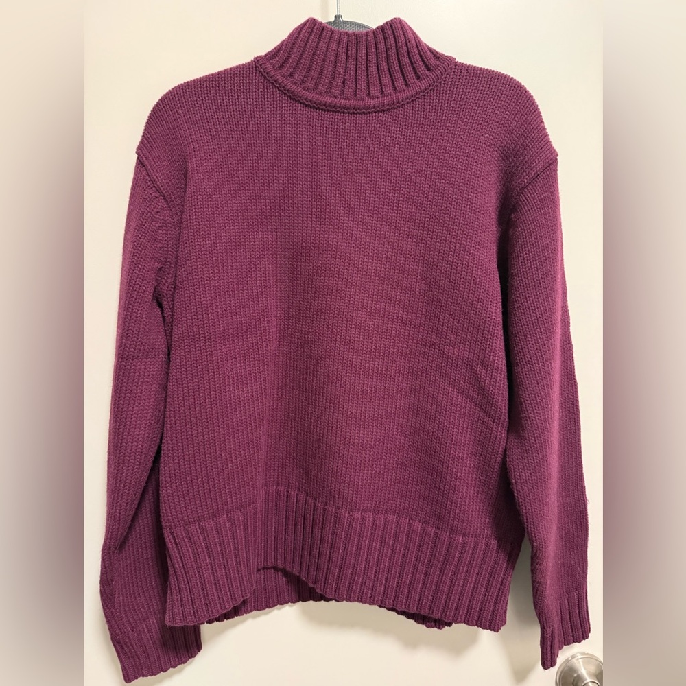 Zara Women's Purple Turtleneck Sweater